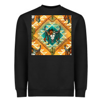 Black native american aztec seamless pattern Heavyweight Sweatshirt - BundleAndBundleShop