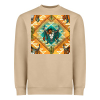 Mushroom native american aztec seamless pattern Heavyweight Sweatshirt - BundleAndBundleShop