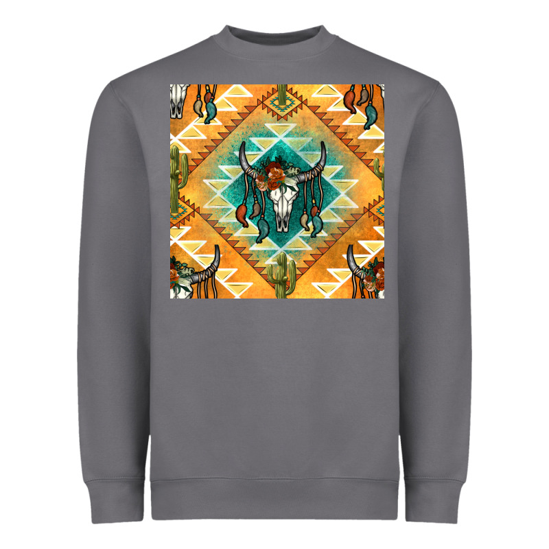 Native American Aztec Seamless Pattern Heavyweight Sweatshirt by BundleAndBundleShop | Teevron