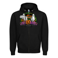 Black halloween vibes Zipper Hoodie - SublimationCraftShop