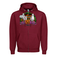 Burgundy halloween vibes Zipper Hoodie - SublimationCraftShop