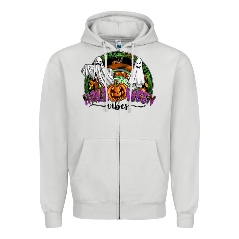 Halloween Vibes Zipper Hoodie by SublimationCraftShop | Teevron