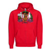 Red halloween vibes Zipper Hoodie - SublimationCraftShop