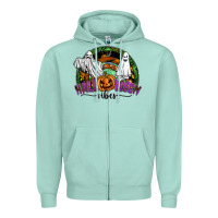 Seafoam halloween vibes Zipper Hoodie - SublimationCraftShop
