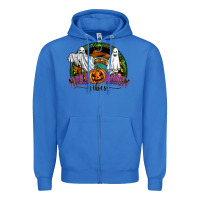 True Royal halloween vibes Zipper Hoodie - SublimationCraftShop