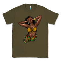 Army Green black woman Classic Tee - NancyCooperArtShop