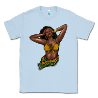 Dusty Blue black woman Classic Tee - NancyCooperArtShop