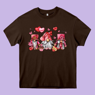 Valentine's Day Gnomes Heavy Core Tee Designed By Lillyallendesigns