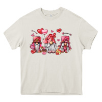 Cream valentine's day gnomes Heavy Core Tee - LillyAllenDesigns