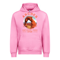 Fuchsia Pink Cool Arches National Park Utah Urban Hoodie - minhPixels