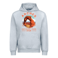Heather Grey Cool Arches National Park Utah Urban Hoodie - minhPixels