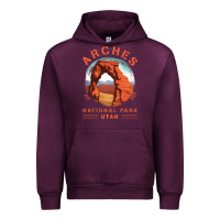 Mauve Wine Cool Arches National Park Utah Urban Hoodie - minhPixels