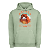 Pigment Oil Green Cool Arches National Park Utah Urban Hoodie - minhPixels