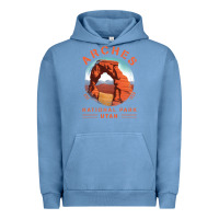 Pigment Pebble Blue Cool Arches National Park Utah Urban Hoodie - minhPixels