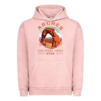 Pigment Salmon Cool Arches National Park Utah Urban Hoodie - minhPixels