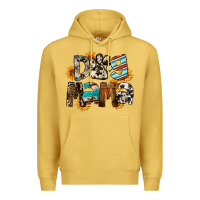 Antique Gold Dog Mama Premium Hoodie - FaDigitalArtStudio