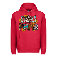 Cardinal Dog Mama Premium Hoodie - FaDigitalArtStudio