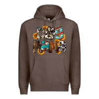 Coffee Dog Mama Premium Hoodie - FaDigitalArtStudio