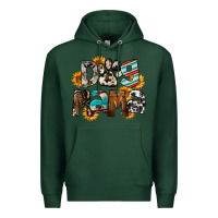 Sports Green Dog Mama Premium Hoodie - FaDigitalArtStudio