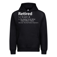 Black Retired Definition Not My Problem Anymore Funny Retirement Urban Hoodie - minhPixels