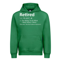 Emerald Retired Definition Not My Problem Anymore Funny Retirement Urban Hoodie - minhPixels