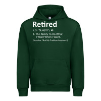 Forest Green Retired Definition Not My Problem Anymore Funny Retirement Urban Hoodie - minhPixels