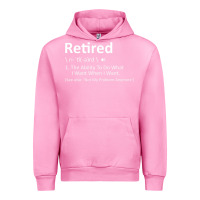 Fuchsia Pink Retired Definition Not My Problem Anymore Funny Retirement Urban Hoodie - minhPixels