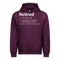 Mauve Wine Retired Definition Not My Problem Anymore Funny Retirement Urban Hoodie - minhPixels