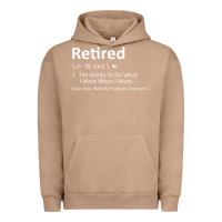 Pigment Burro Retired Definition Not My Problem Anymore Funny Retirement Urban Hoodie - minhPixels