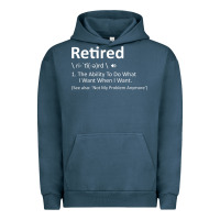 Pigment Midnight Navy Retired Definition Not My Problem Anymore Funny Retirement Urban Hoodie - minhPixels