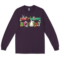 Plum Don't worry be hoppy Easter Day Long Sleeve Tee - HowdyJamesFarm
