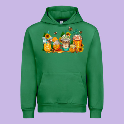 Bumble Bee Coffee Cups Urban Hoodie Designed By Adodesignshop