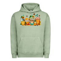 Pigment Oil Green bumble bee coffee cups Urban Hoodie - AdoDesignShop