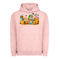 Pigment Salmon bumble bee coffee cups Urban Hoodie - AdoDesignShop