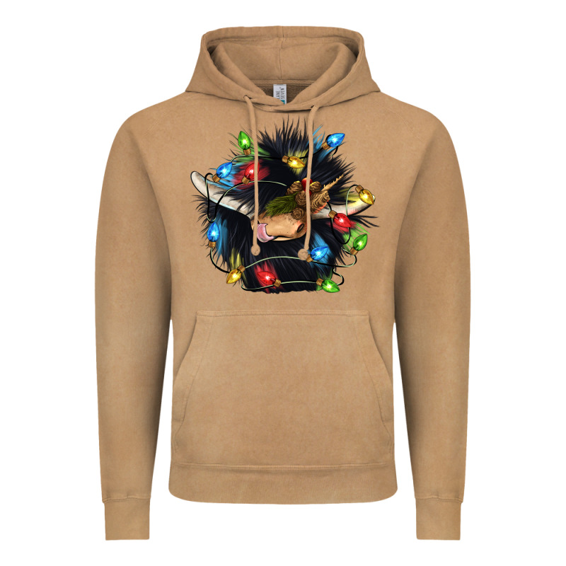 Christmas Black Angus Gnome Vintage Hoodie by CowGirlArtShop | Teevron