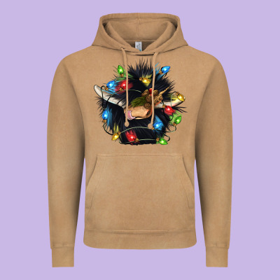 Christmas Black Angus Gnome Vintage Hoodie Designed By Cowgirlartshop