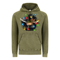 Vintage Olive christmas black angus gnome Vintage Hoodie - CowGirlArtShop