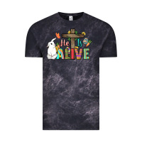 Cloud Black He is alive Easter Day Vintage Tee - HowdyJamesFarm