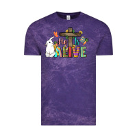 Cloud Purple He is alive Easter Day Vintage Tee - HowdyJamesFarm