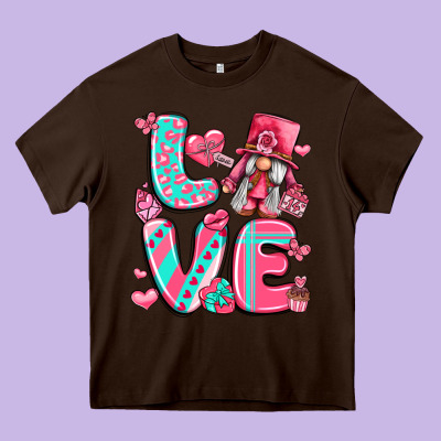 Love With Gnome Heavy Core Tee Designed By Lillyallendesigns