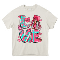 Cream love with gnome Heavy Core Tee - LillyAllenDesigns