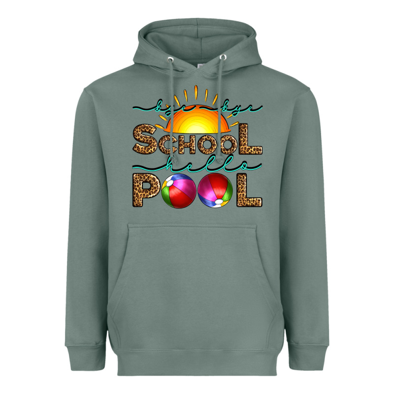 Bye Bye School Hello Pool Heavyweight Hoodie by Artiststas | Teevron