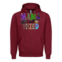 Burgundy mama tried Zipper Hoodie - SublimationCraftShop