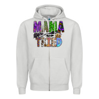Dove Grey mama tried Zipper Hoodie - SublimationCraftShop