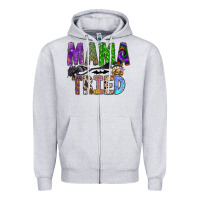 Heather Grey mama tried Zipper Hoodie - SublimationCraftShop