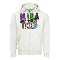 Oatmeal Heather mama tried Zipper Hoodie - SublimationCraftShop
