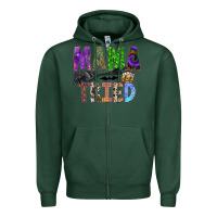 Sports Green mama tried Zipper Hoodie - SublimationCraftShop