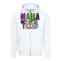 White mama tried Zipper Hoodie - SublimationCraftShop