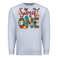Heather Grey sweet one strawberry Premium Sweatshirt - Artiststas