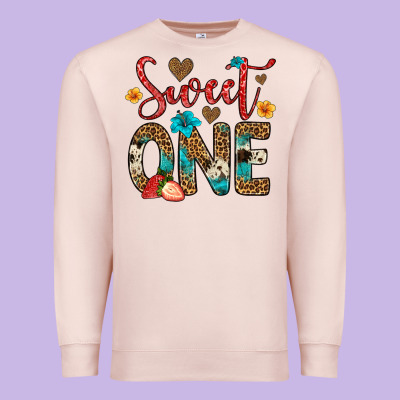 Sweet One Strawberry Premium Sweatshirt Designed By Artiststas